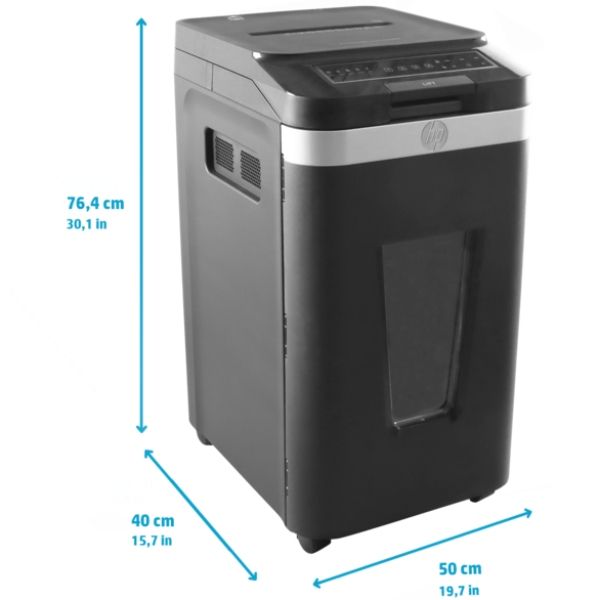 Знищувач документів HP Pro Shred Auto 400MC, A4, 80g х 10 л.,2*12, 53л., P-5 (2823)