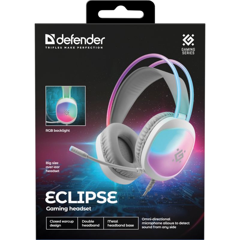 Гарнітура Defender Eclipse, USB, 2м, White (62440)