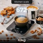 Ваги кухонні Adler AD 3181 black електронні/ 10кг/ г; кг, фунт/ 2хААА/ автовимкнення/ скло (AD3181B)