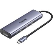 Док-станція USB3.0 Type-C --> DP 4K60Hz/3xUSB-А /2xType-C/100W 5-in-1 CM511 Ugreen (75642)