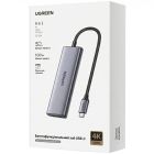 Док-станція USB3.0 Type-C --> DP 4K60Hz/3xUSB-А /2xType-C/100W 5-in-1 CM511 Ugreen (75642)