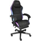 Крісло ігрове AGN 3 клас,150 кг, 80мм, RGB підсвітка, чорне (AGN09-21)