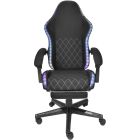 Крісло ігрове AGN 3 клас,150 кг, 80мм, RGB підсвітка, чорне (AGN09-21)