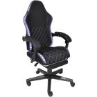 Крісло ігрове AGN 3 клас,150 кг, 80мм, RGB підсвітка, чорне (AGN09-21)