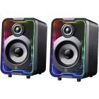 Акустична система 2.0 Defender Solar 11 10Вт, Bluetooth, RGB підсвітка, USB, чорна (65811)