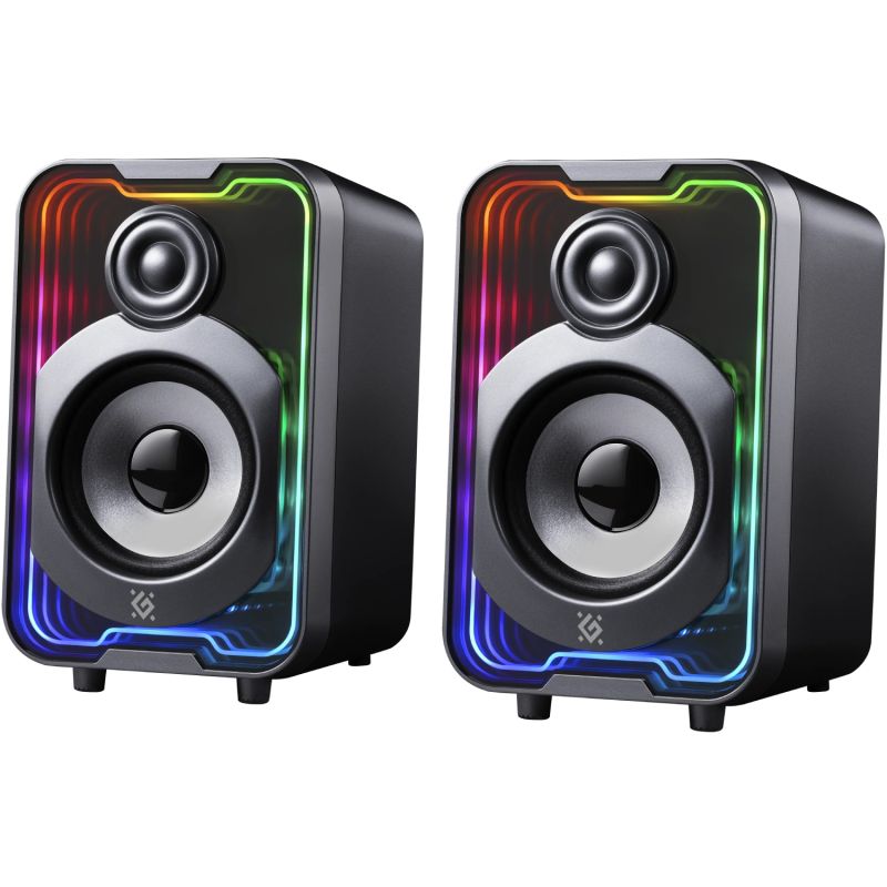 Акустична система 2.0 Defender Solar 11 10Вт, Bluetooth, RGB підсвітка, USB, чорна (65811)