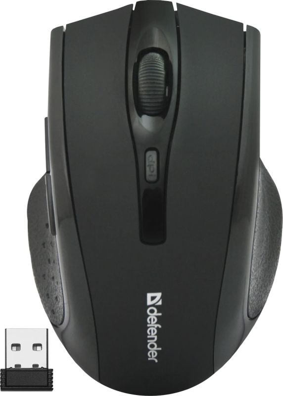 Мишка Defender Accura MM-665, бездротова, 6 кн. до 1200 dpi, чорний (52665)
