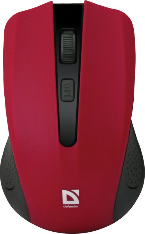 Мишка Defender Accura MM-935 бездротова, 4 кн. до 1600 dpi, червона (52937)