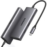Док-станція USB3.1 Type-C --> HDMI 4K30Hz/USB 3.0x2/Type-C/SD/TF/ PD 100W CM498 7 in 1 Ugreen (15531)