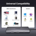 Док-станція USB3.1 Type-C --> HDMI 4K30Hz/USB 3.0x2/Type-C/SD/TF/ PD 100W CM498 7 in 1 Ugreen (15531)