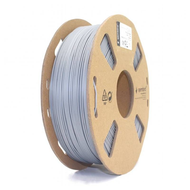 Філамент пластик Gembird для 3D-принтера 3DP-PLA 1.75 мм 1 кг, сірий (3DP-PLA+1.75-02-GR)