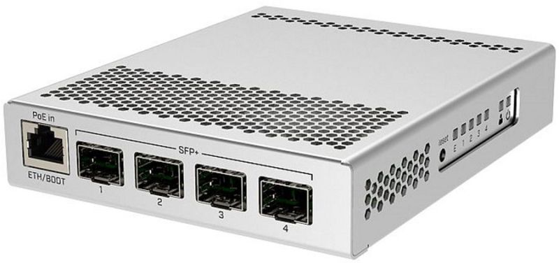 Комутатор Mikrotik CRS305-1G-4S+IN, 4x SFP+ ports, 1x Gigabit Ethernet, metallic enclosure (CRS305-1G-4S+IN)