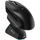Мишка Attack Shark V6 Ultra-Light, Wireless/Bluetooth, 25000dpi. (PAW3311), 7кн., Black (V6B_AS)