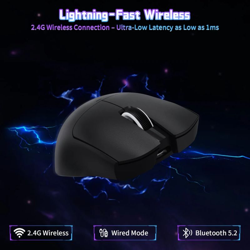 Мишка Attack Shark X11SE, Wireless//Bluetooth, 22000dpi. (PAW3311), 6кн., Black (X11SEB_AS)