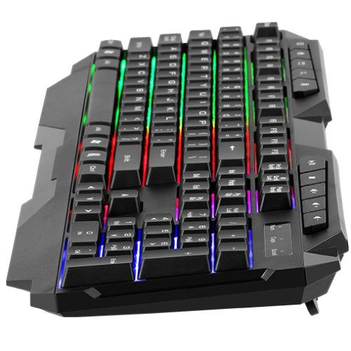 Клавіатура ігрова XTRIKE ME KB-306 UA 114 кл. райдужна LED підсвітка, USB, чорна (KB-306UA)