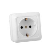 Розетка ELM Simply OD-10E с заземлением Белая (41-0006)