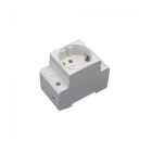 Розетка ELM SO-10E-DIN с заземлением на DIN-рейку 16A Белая (41-0023)