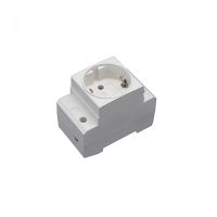 Розетка ELM SO-10E-DIN с заземлением на DIN-рейку 16A Белая (41-0023)