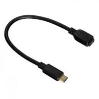 Кабель ATcom USB 2.0AF - Type-C OTG, 0.1м, пакет (14716)