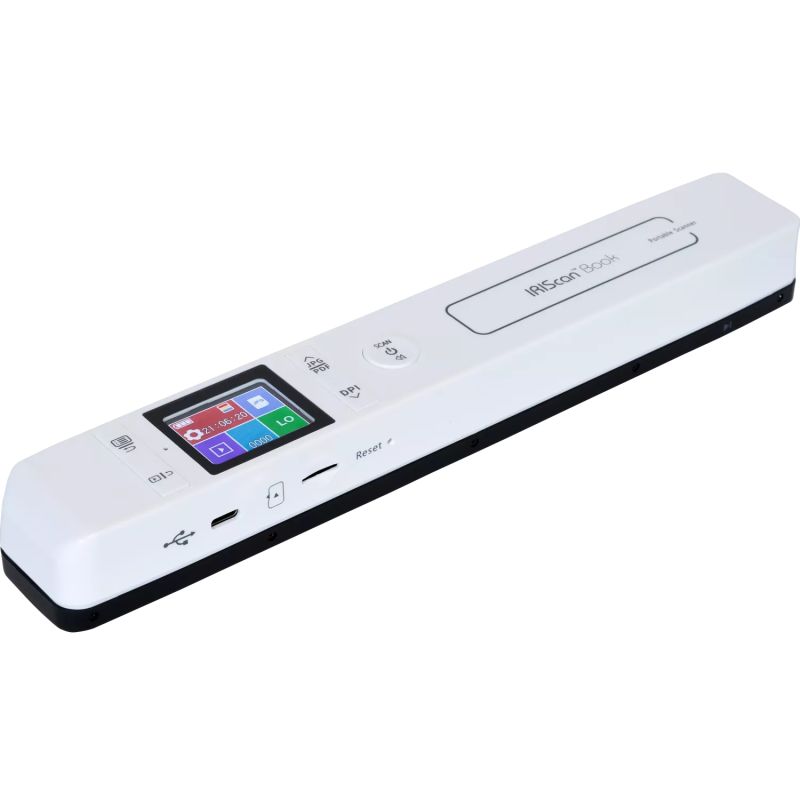 Сканер A4 Canon IRIScan Book 7 (1050dpi, USB, microSD, 15стор/хв, портативний, білий) (464669)