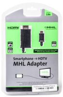 Кабель PowerPlant microUSB-HDMI, 1.8м, Black (KD00AS1239)