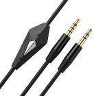 Кабель AUX Audio TRRS - TRS M/M 1.2м з мікрофоном чорний (B00665)