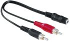 Перехідник Audio Jack  F -> 2 x RCA M 0.4 м. (S0657)