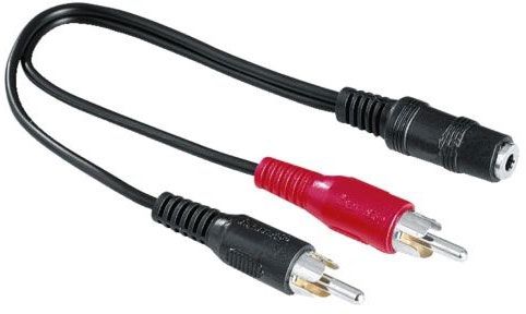 Перехідник Audio Jack  F -> 2 x RCA M 0.4 м. (S0657)