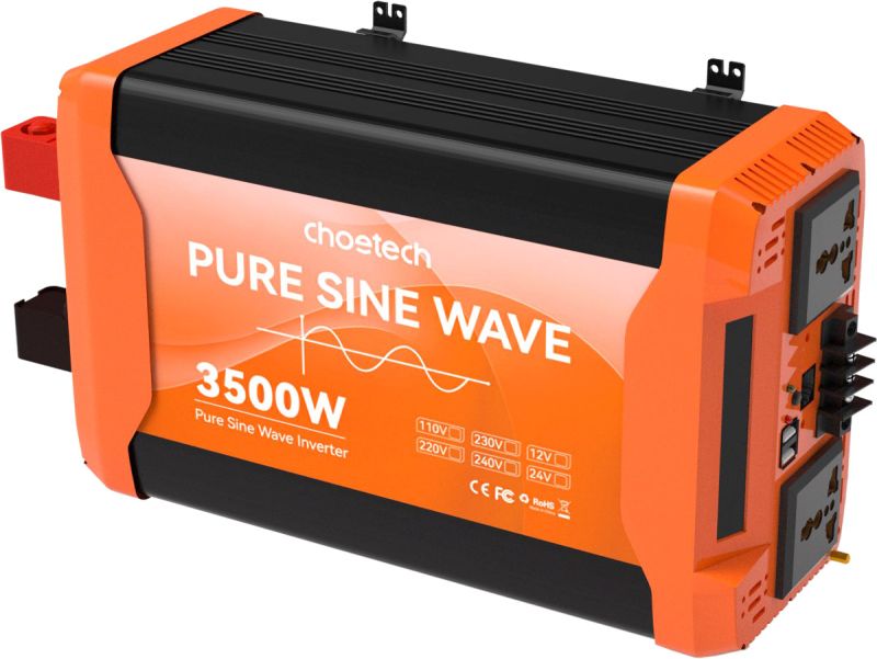 Інвертор автомобільний Choetech 12220V 3500W (1600Вт), чиста синусоїда (CJ3500Q-V2)