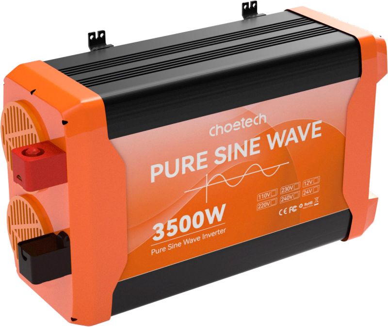 Інвертор автомобільний Choetech 12220V 3500W (1600Вт), чиста синусоїда (CJ3500Q-V2)