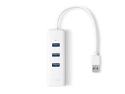 Сетевой адаптер TP-Link  (USB 3.0, 10/100/1000Mbps, 3xUSB 3.0 HUB) (UE330)