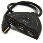 Перемикач HDMI-інтерфейсу Cablexpert HDMI - 3хHDMI V 1.4 (M/F), 0.5 м, чорний блістер (DSW-HDMI-35)