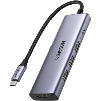 Док-станція USB3.0 Type-C --> HDMI 4K30Hz/3xUSB-А 3.0/Type-C/PD 100W 5-in-1 CM511 Ugreen (15596)