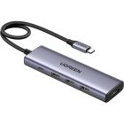 Док-станція USB3.0 Type-C --> HDMI 4K30Hz/3xUSB-А 3.0/Type-C/PD 100W 5-in-1 CM511 Ugreen (15596)