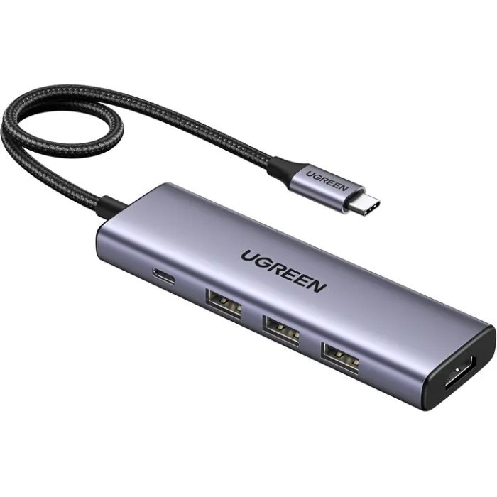 Док-станція USB3.0 Type-C --> HDMI 4K30Hz/3xUSB-А 3.0/Type-C/PD 100W 5-in-1 CM511 Ugreen (15596)