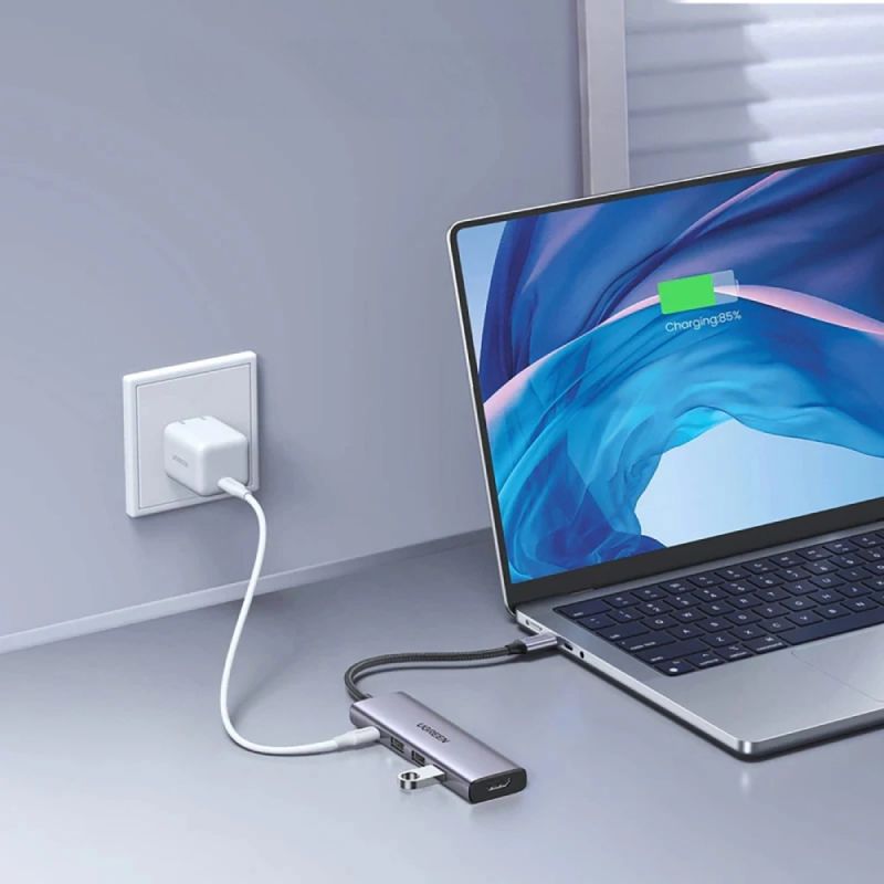 Док-станція USB3.0 Type-C --> HDMI 4K30Hz/3xUSB-А 3.0/Type-C/PD 100W 5-in-1 CM511 Ugreen (15596)