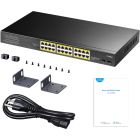 Комутатор Cudy GS1028PS2, 24-Gigabit PoE+ Switch with 4 Uplink Gig Ports and 2 Gig SFP Slots 300W (GS1028PS2)