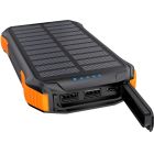 УМБ Choetech 10000mAh  2xUSB-A,1xUSB-C,solar panel, Qi-5W Black-Orange (B659-OR)