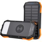УМБ Choetech 10000mAh  2xUSB-A,1xUSB-C,solar panel, Qi-5W Black-Orange (B659-OR)