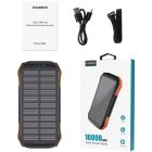 УМБ Choetech 10000mAh  2xUSB-A,1xUSB-C,solar panel, Qi-5W Black-Orange (B659-OR)