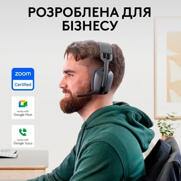 Bluetooth-гарнитура Logitech Zone Vibe Wireless UC Graphite (981-001199)
