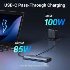Док-станція USB3.2 Type-C --> HDMIx2 4K60Гц/2xUSB-A 3.2/2xType-C 3.2 10Гбіт/с/ PD 100Вт,сірий CM498 (45379)