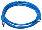 Кабель PowerPlant USB3.0(AM)-USB3.0(AM), 1.5м, синій (KD00AS1228)