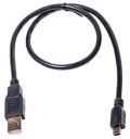 Кабель PowerPlant USB2.0(AM)-MiniUSB(AM), 0.5м, Black (KD00AS1219)