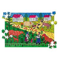 Пазл дерев`яний UkrainianPuzzles Сонце низенько, трактор близенько Марія Примаченко (4820275290281)