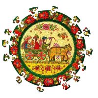 Пазл дерев`яний UkrainianPuzzles Петриківське весілля (4820275290397)