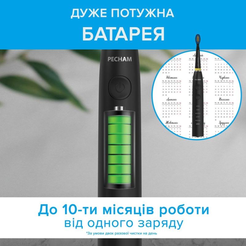 Електрична зубна щітка Pecham Travel PC-085 Black (4822201550025)