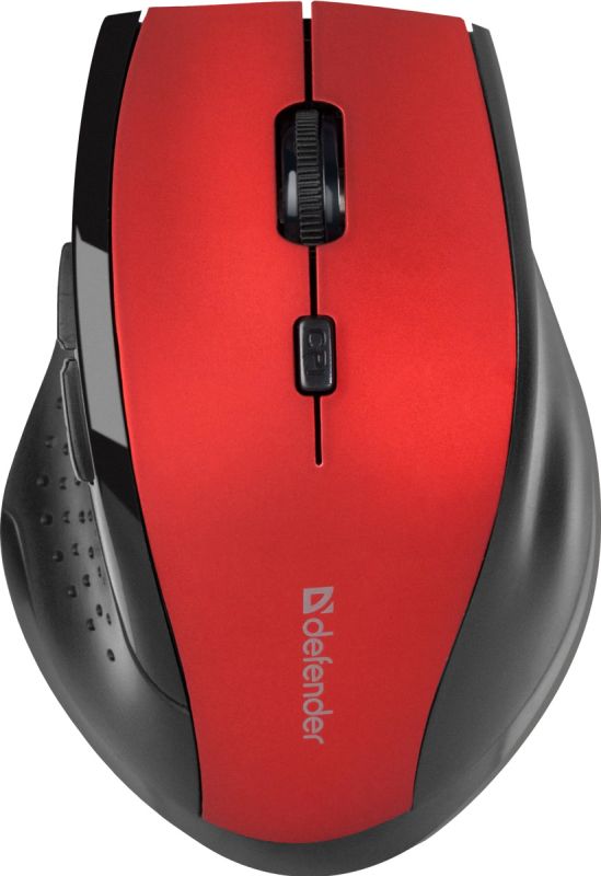Мишка Defender Accura MM-365, бездротова, 6 кн. до 1600 dpi, червона (52367)