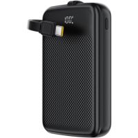 УМБ Acefast 10000mAh 22.5W PD,QC3.0 2xUSB-C,USB-A, with build Type-C cable, M13 Black (6974316283959)