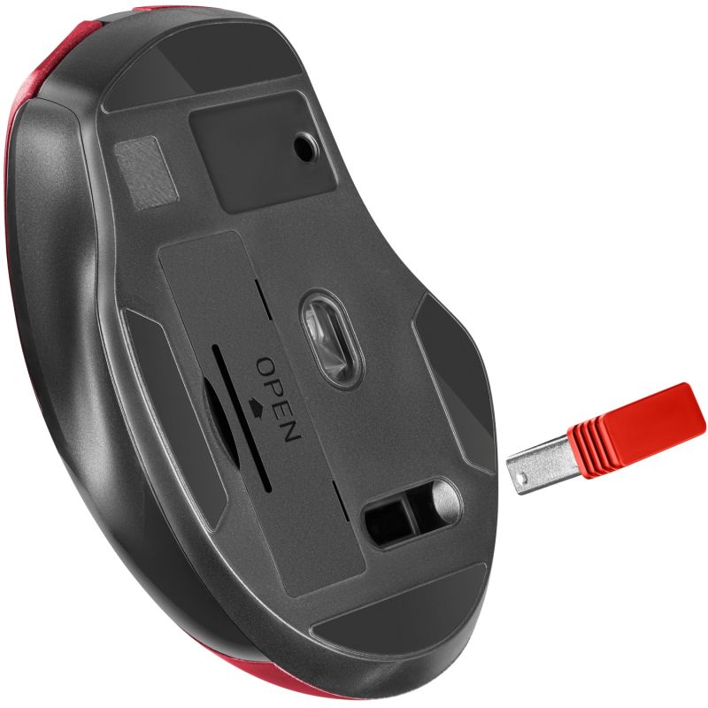 Мишка Defender Prime MB-053, бездротова, 6 кн. до 1600 dpi, безшумна, червона (52052)